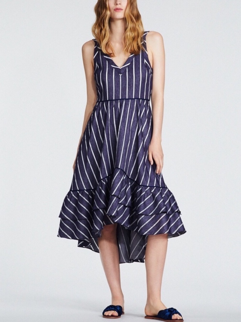 Prose & Poetry NYC Striped Tiered Dress